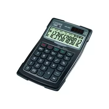Калькулятор настольный водопыленепрониц. CITIZEN WR-3000 КОМПАКТ. (152x106мм), 12 разряд, дв.питание
