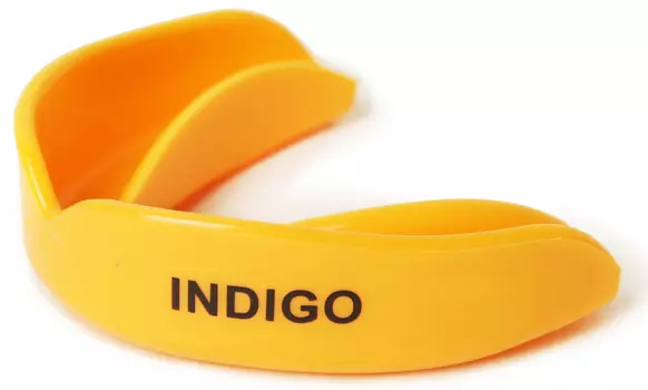 Капа 1 челюстная INDIGO термо, в контейнере, MS-01-TP, Оранжевый,