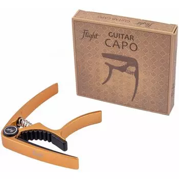Каподастр FLIGHT FCG GD для акустической гитары