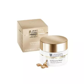 Капсулы JANSSEN с фитоэстрогенами и гиалуроновой кислотой Isoflavonia Relief 10 капс.