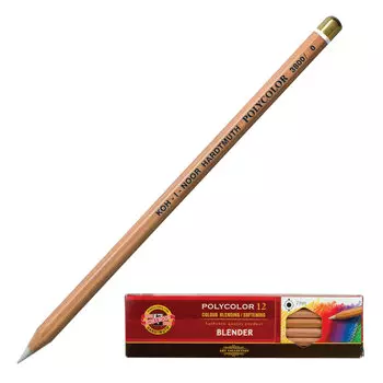 Карандаш-блендер KOH-I-NOOR, 1шт., Polycolor, белый, 3,8 мм, мягкий, заточенный, 3800000001KS, (12 шт.)