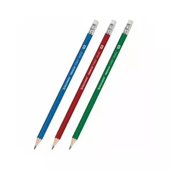 Карандаш чернографитный BRAUBERG "PREMIUM TURKEY", 1 шт., "Metallic", НВ, ассорти, дисплей, 181558 (72 шт.)