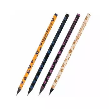 Карандаш чернографитный BRAUBERG "PREMIUM TURKEY", 1 шт., "Paws", НВ, ассорти, дисплей, 181566 (72 шт.)