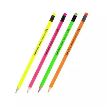 Карандаш чернографитный BRAUBERG "PREMIUM TURKEY", 1 шт., "Ultra GT", НВ, ассорти, дисплей, 181557 (72 шт.)