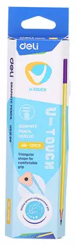 Карандаш чернографитный Deli U-Touch HB EU53000-1, корпус ассорти (12 шт. в уп-ке)