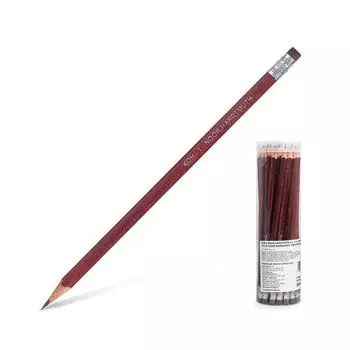 Карандаш чернографитный KOH-I-NOOR, 1 шт., HB, трехгранный, с резинкой, корпус коричневый, заточенный, 18030HB001TD, (36 шт.)