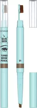 Карандаш Для Бровей Divage TURBO Selfie Queen № 01