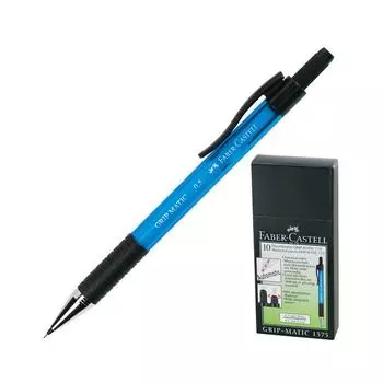 Карандаш механический FABER-CASTELL "Grip Matic 1375", корпус голубой, ластик, 0,5 мм, 137551
