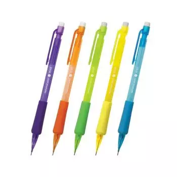 Карандаш механический STAFF, корпус тонированный ассорти, резиновый грип, ластик, 0,7 мм (36 шт.)