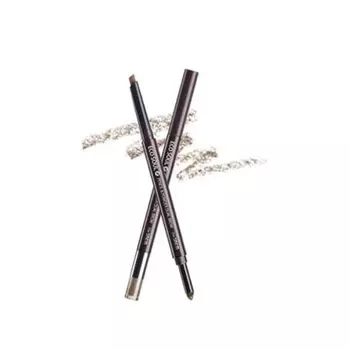 Карандаш-пудра для бровей The Saem Eco Soul Pencil &amp; Powder Dual Brow 01. Natural brow 0,5гр*0,3гр