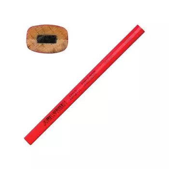 Карандаш столярный KOH-I-NOOR, 1 шт., НВ, грифель 5х2 мм, корпус красный, 153600200177, (12 шт.)