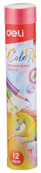 Карандаши цветные Deli ColoRun 12 цветов EC00308 (24 шт. в уп-ке)