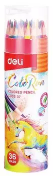 Карандаши цветные Deli ColoRun 36 цветов EC00337 (12 шт. в уп-ке)