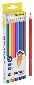 Карандаши цветные Silwerhof Народная коллекция 18 цветов 134214-18 (8 шт. в уп-ке)