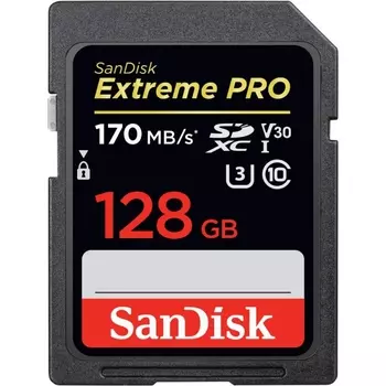 Карта памяти SanDisk 128Gb Extreme Pro SDXC UHS-I U3 V30 (170/90 MB/s)