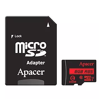 Карта памяти Apacer 32Gb Micro Secure Digital HC Class 10 UHS-I AP32GMCSH10U5-R с переходником под SD