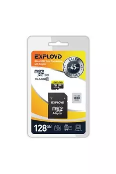 Карта памяти Exployd MicroSDXC 128Gb Class 10 UHS-1 Elite EX128GCSDXC10UHS-1-ElU1 + adapter