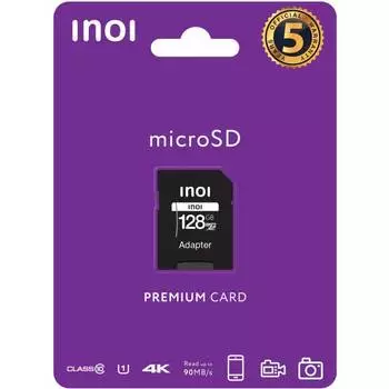 Карта памяти INOI MicroSD 128GB U1 C10 90Mb/s +adp