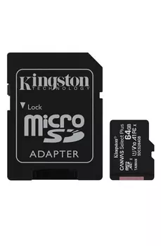 Карта памяти Kingston micro SDXC 64Gb Canvas Select Plus UHS-I U1 A1 (100/10 Mb/s)