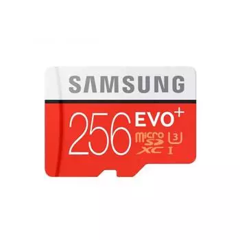 Карта памяти Samsung MicroSDXC EVO+ V2 256Gb+SD adapter (MB-MC256GA/RU)