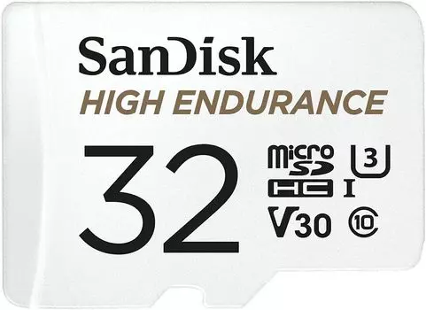 Карта памяти SanDisk 32Gb MicroSD High Endurance + adapter SD (SDSQQNR-032G-GN6IA)