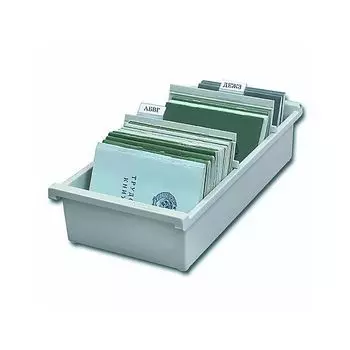 Картотека пластиковая ФОРМАТ А6 (148х105 мм) горизонтальная на 1300 карт, серая, HAN (Германия), НА956/0/11