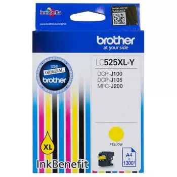 Картридж Brother LC525XLY для Brother DCP-J100/J105/J200, желтый