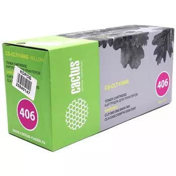 Картридж Cactus CS-CLT-Y406S для Samsung CLP-360/365/CLX-3300/3305, желтый