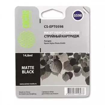Картридж Cactus CS-EPT0598 черный матовый