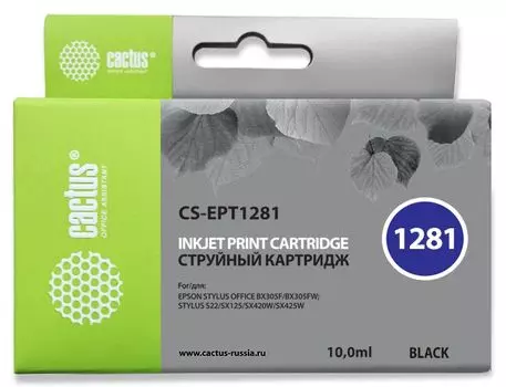 Картридж Cactus CS-EPT1281 черный