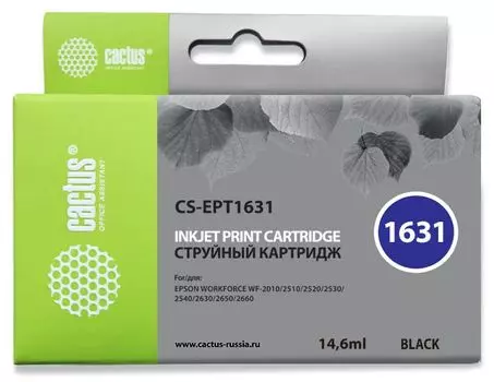 Картридж Cactus CS-EPT1631 черный