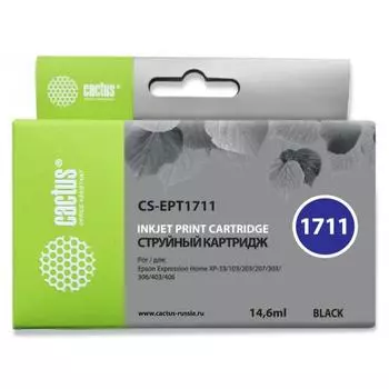 Картридж Cactus CS-EPT1711 черный