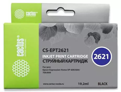 Картридж Cactus CS-EPT2621 черный