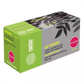 Картридж Cactus CS-TK5230Y для Kyocera Ecosys M5521cdn/M5521cdw/P5021cdn/P5021cdw, желтый