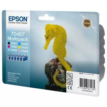 Картридж Epson T0487 (C13T04874010) для Epson St Ph R200/300/500/600, набор из 6 картриджей