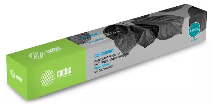 Картридж лазерный Cactus 841163 CS-C5000C голубой (18000стр.) для Ricoh Aficio MP C4000 /MP C5000