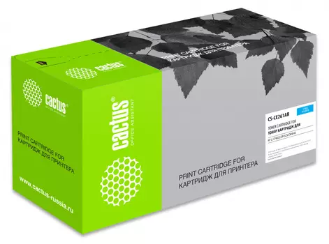 Картридж лазерный Cactus CS-CE261AR голубой (11000стр.) для HP LJ CP4025/CP4525/CM4540
