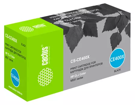 Картридж лазерный Cactus CS-CE400X черный (11000стр.) для HP LJ M551