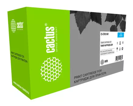 Картридж лазерный Cactus CS-CF031AV голубой (12500стр.) для HP CLJ CM4540