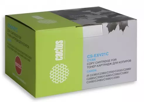 Картридж лазерный Cactus CS-EXV21C голубой (14000стр.) для Canon IRC2380/ C2380i/ C2550/ C2550i/ C2880/ C2880i/ C3080/ C3080i/ C3380/ C3380i/ C3480/ C3480i/ C3580/ C3580i