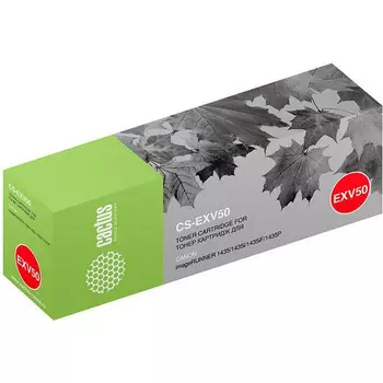 Картридж лазерный Cactus CS-EXV50 черный (17600стр.) для Canon IR 1400 series/1435/1435i/1435iF/1435