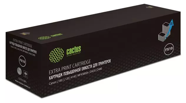 Картридж лазерный Cactus CS-FX10-MPS черный (3000стр.) для Canon L100/L120/4140/MF4380dn/D420/D480