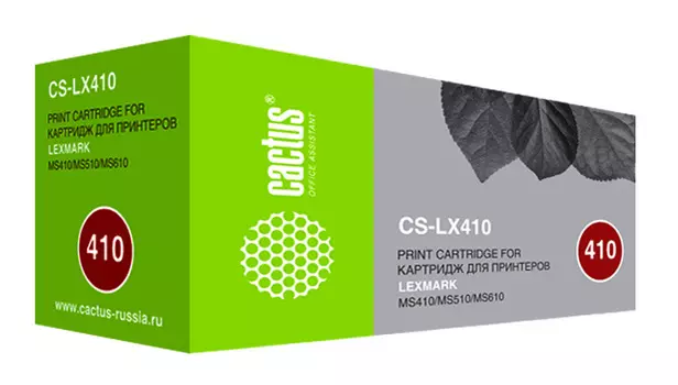 Картридж лазерный Cactus CS-LX410 50F0XA0 черный (10000стр.) для Lexmark MS410/MS415/MS410d/MS415dn/MS410dn