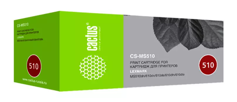 Картридж лазерный Cactus CS-MS510 50F1U00/50F4U00/50F2U00 черный (20000стр.) для Lexmark MS510dn/610dn/610de/610dtn/610dte