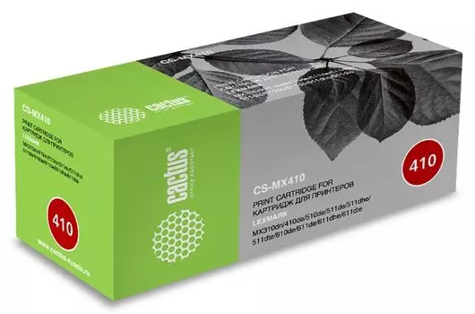 Картридж лазерный Cactus CS-MX410 60F0HA0/60F5H0E черный (10000стр.) для Lexmark MX310dn/410de/510de/511de/511dhe/511dte/610de
