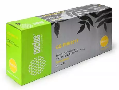 Картридж лазерный Cactus CS-PH6121Y 106R01475 желтый (2600стр.) для Xerox Phaser 6121/6121mfp/6121MFPD