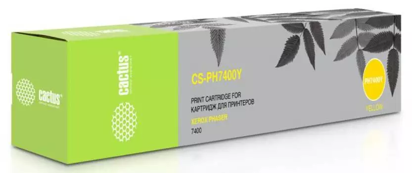 Картридж лазерный Cactus CS-PH7400Y 106R01152 желтый (9000стр.) для Xerox Phaser 7400