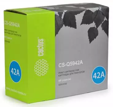 Картридж лазерный Cactus CS-Q5942A черный (10000стр.) для HP LJ 4250/4350