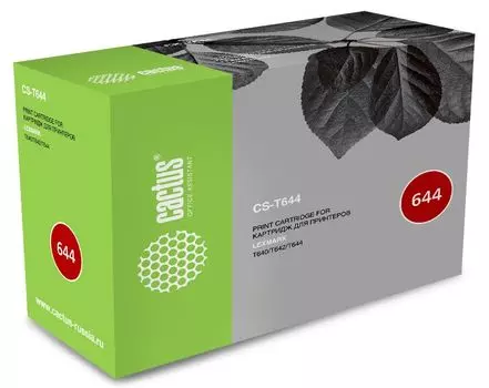 Картридж лазерный Cactus CS-T644 64015HA/64004HA/64035HA/64016HE/64004HE черный (21000стр.) для Lexmark T640/T642/T644