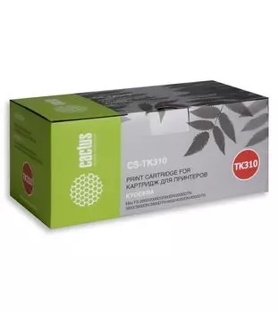 Картридж лазерный Cactus CS-TK310 черный (12000стр.) для Kyocera Mita FS 2000/2000D/2000DN/2000DTN/3900/3900DN/3900DTN/4000